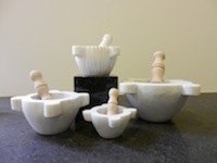 Handicraft-Bianco Carrara Marble Mortar